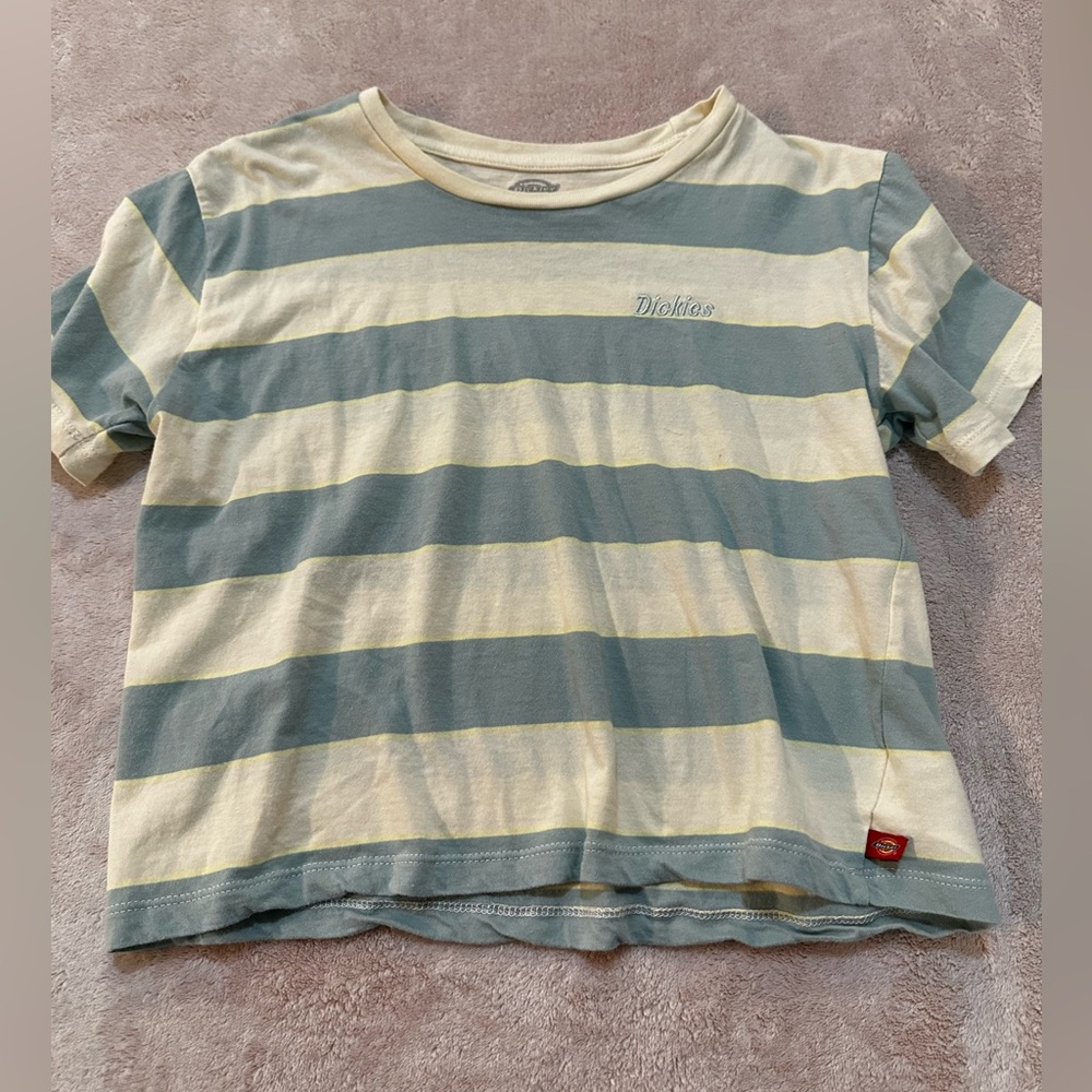 dickies stripped, cropped t shirt
